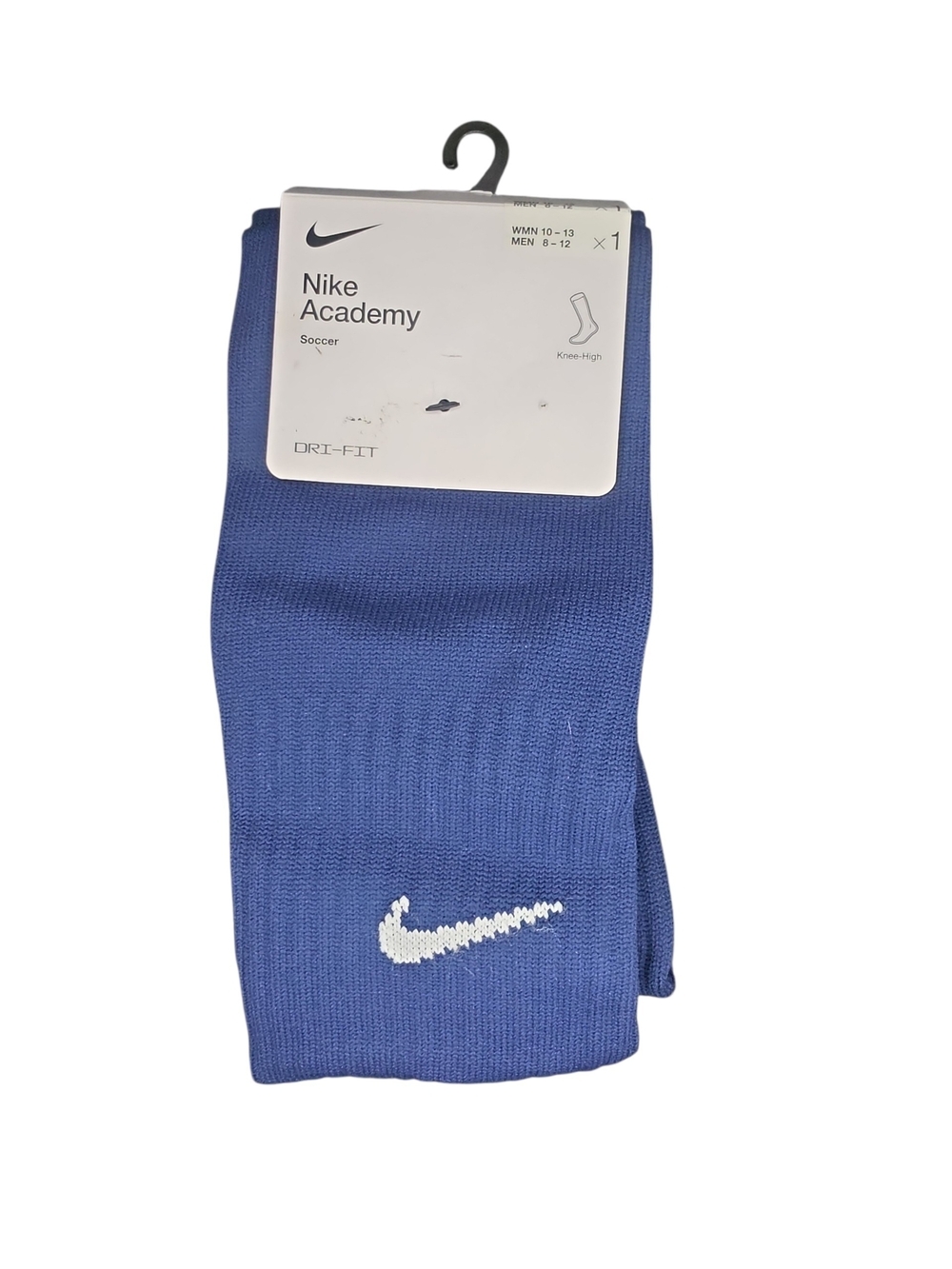 Unisex Nike  DriFit Academy Knee-High Soccer Socks in Blue with White Swoosh NWT